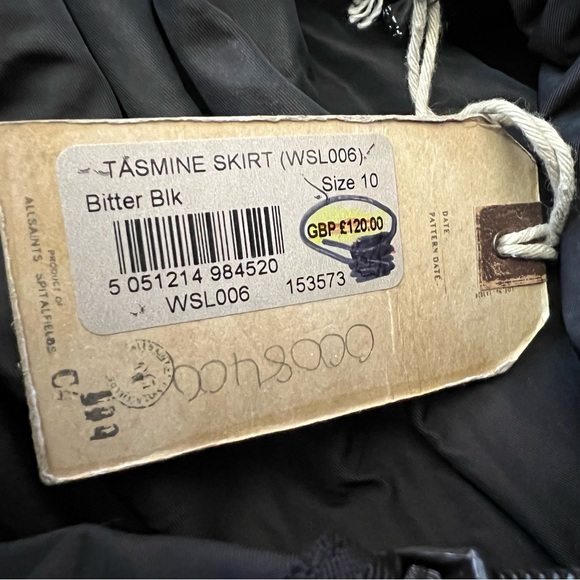 NWOT All Saints Brown Italian Wool Skirt with POCKETS! - Picture 10 of 10